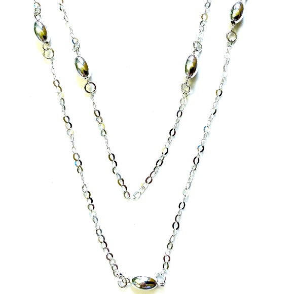 Milor Sterling Silver Beaded Chain Necklace - Picture 4 of 7